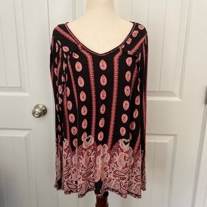 Vintage America Large Long Sleeve Boho Shirt